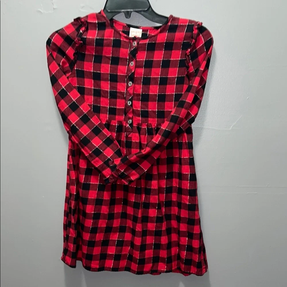 Plaid Long Sleeve Dress